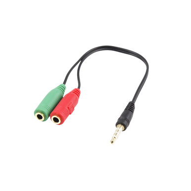 CABLE WHITE SHARK 3.5MM X2 F. 3PIN - 3.5MM M. 4PIN 0.2M WS-354P-2X35