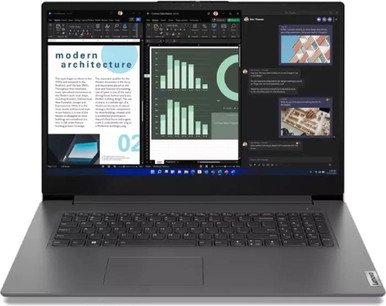 Lenovo V17 G4 IRU I 17.3" FHD U300 Intel U300 up to 4.40GHz 8MB Raptor Lake-U Serie 8GB DDR4 3200 RAM 256GB SSD M.2 PCIe 4.0 x4 NVMe Intel UHD-Graphics Webcam