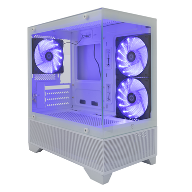 White Shark CASE GCC-2304 TORPEDO WHITE + 3 Fan VECTOR
