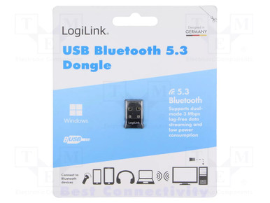 Logilink Bluetooth 5.3 adapter USB-A up to 20 m rang with LED BT0066