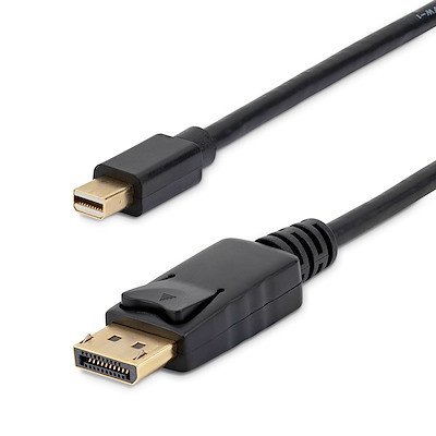 Mini DisplayPort 1.2 > DisplayPort 1.2 (ST-ST) 2m adapter cable black 10-52035