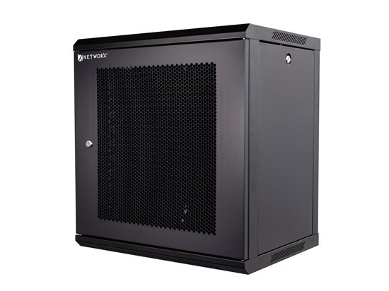 LANDE CABINET WALL MOUNTED. 9U 19 EUROBOX W=540MM D=600MM. BLACK LND-WNR-9L