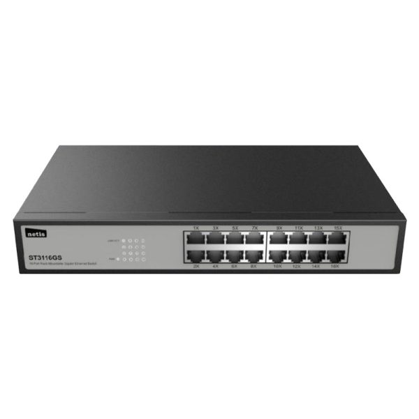 Netis Switch 16 Ports 10/100/1000Mbps Gigabit Rackmount Switch ST3116GS