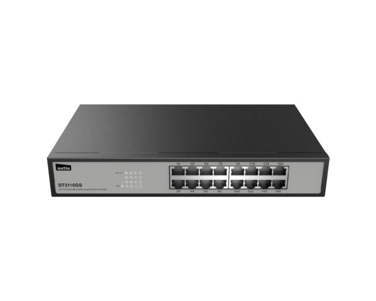 Netis Switch 16 Ports 10/100/1000Mbps Gigabit Rackmount Switch ST3116GS