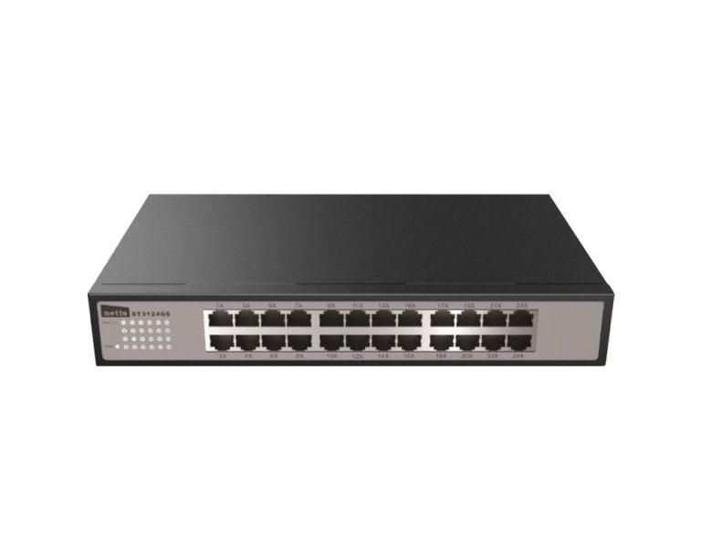 Netis Switch 24 Ports 10/100/1000Mbps Gigabit Ethernet Rackmount Switch ST3124GS
