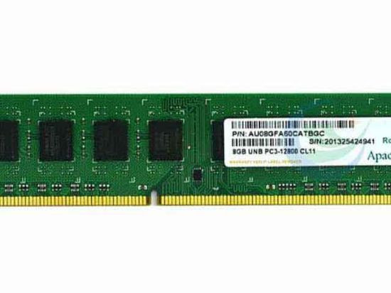Apacer RAM 8GB DDR3 DIMM PC3-12800-11 512x8 CL11 AU08GFA60CATBGC