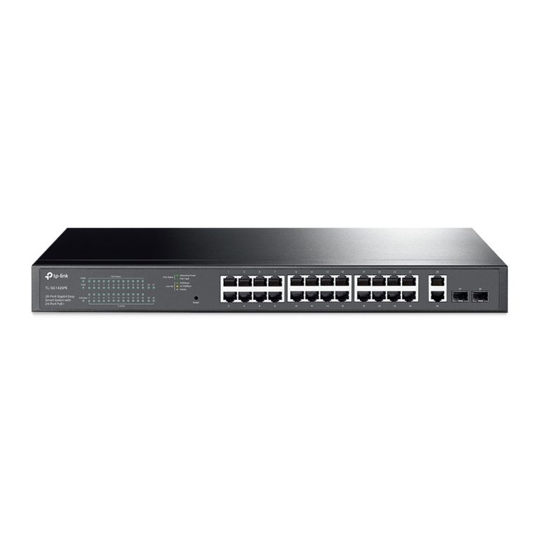 TP-link 28-Port Gigabit Easy Smart Switch with 24-Port PoE+ TL-SG1428PE