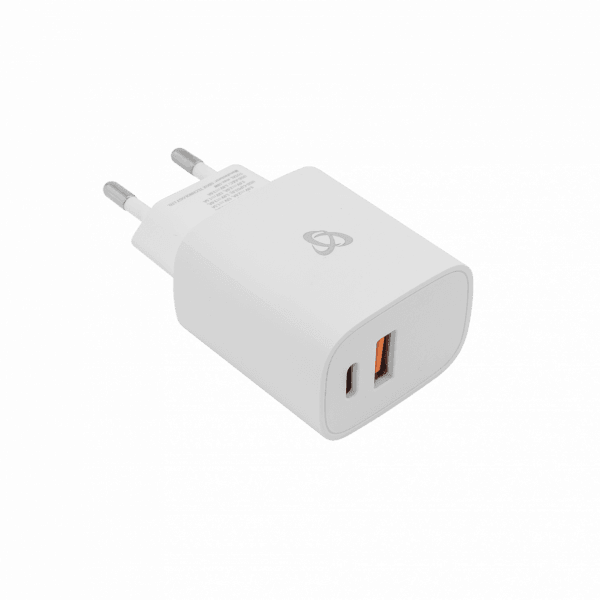 USB HOME CHARGER SBOX HC-099 / 2 Ports - 18W Quick charge White