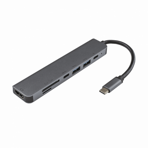 ADAPTER SBOX USB TYPEC->HDMI/USB3.0/SD+TF - 7u1