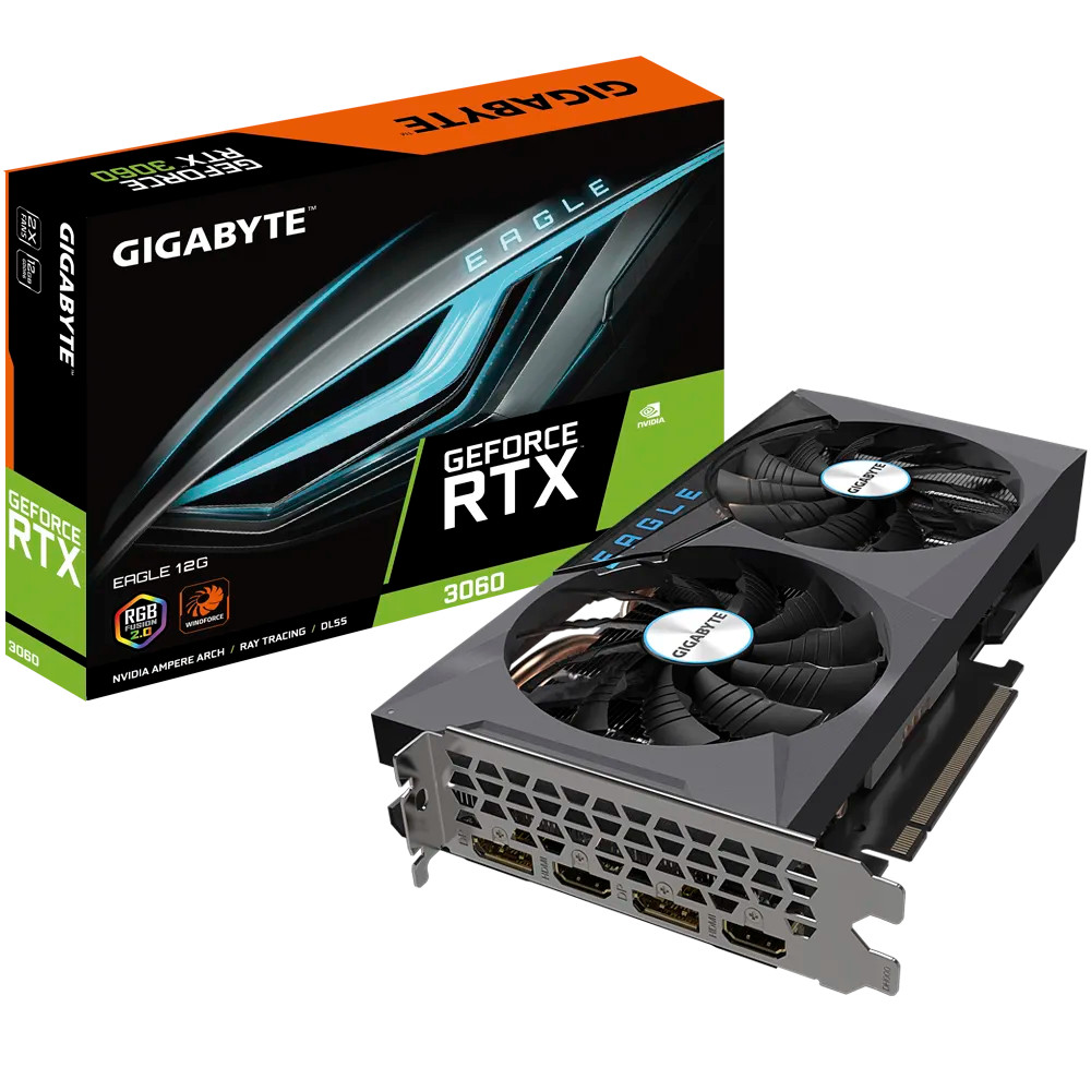 Gigabyte EAGLE PCIE RTX 3060 12GB 2.0 LHR GDDR6GV-N3060EAGLE-12GD 2.0 Gigabyte EAGLE PCIE RTX 3060 12GB 2.0 LHR GDDR6GV-N3060EAGLE-12GD 2.0