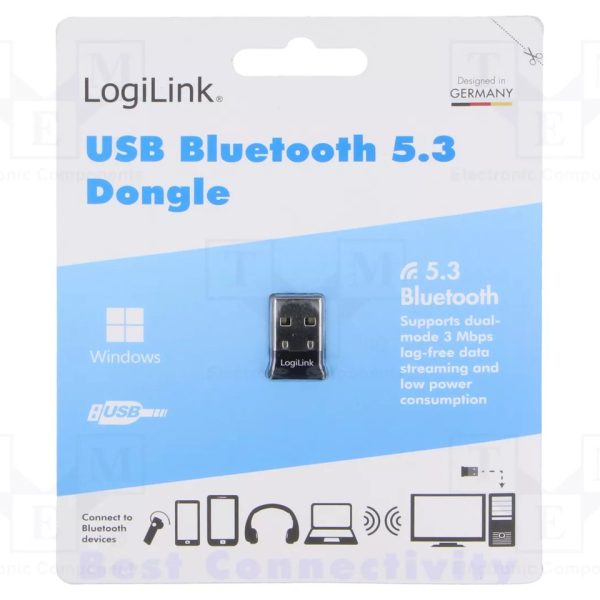 Logilink Bluetooth 5.3 adapter USB-A up to 20 m rang with LED BT0066