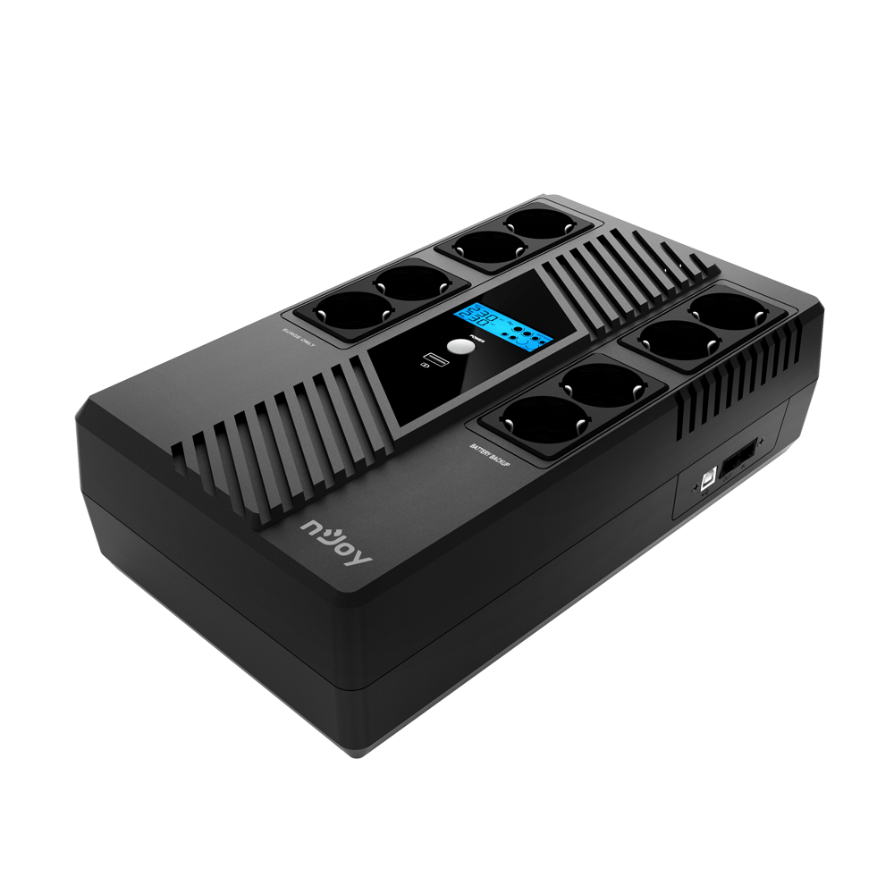 nJoy UPS Token 800 800VA/480W 4xSchuko 4xSchuko Surge Protection Rj45 Protection 1x9Ah UPCSBLS680TTOAZ01B