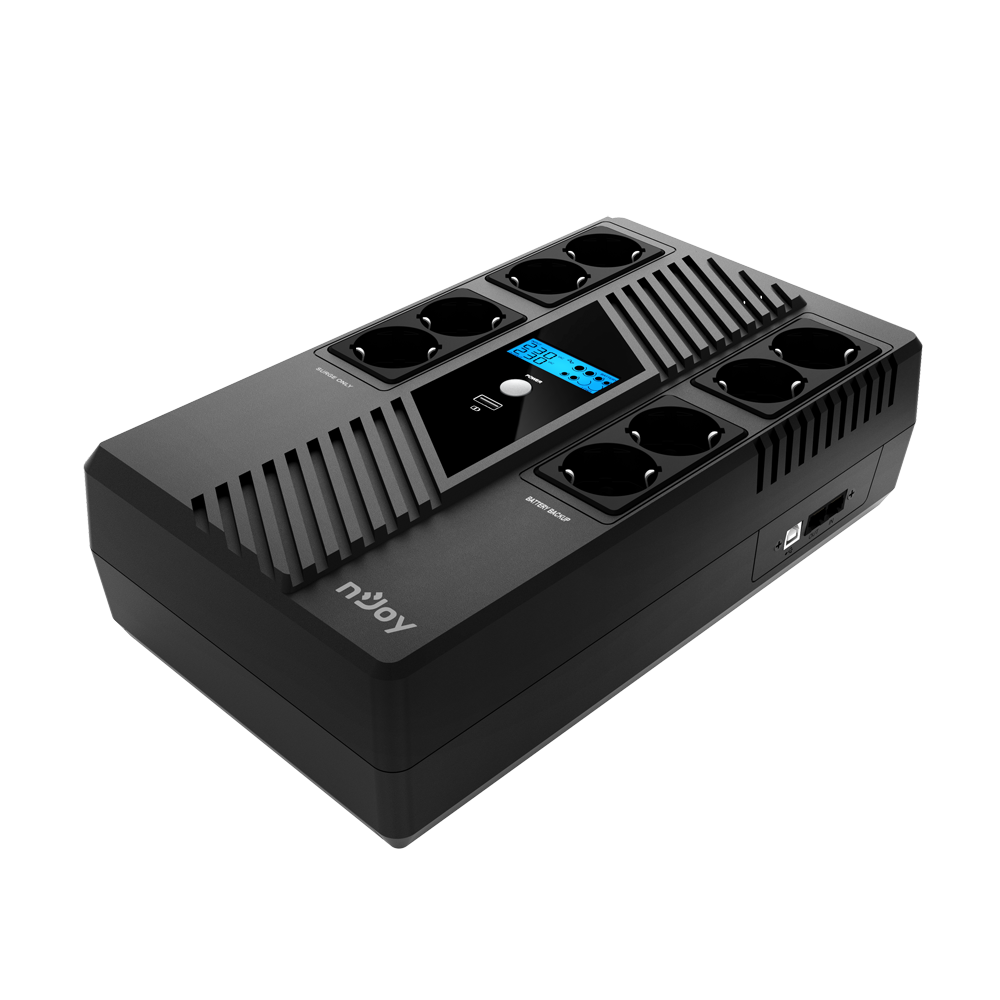 nJoy UPS Token 800 800VA/480W 4xSchuko 4xSchuko Surge Protection Rj45 Protection 1x9Ah UPCSBLS680TTOAZ01B