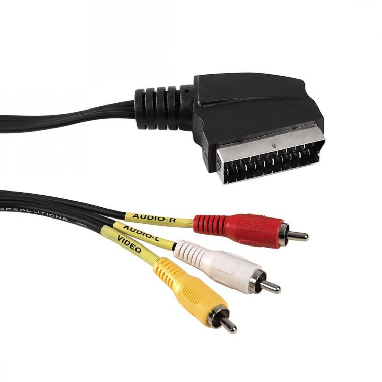 CABLE SBOX SCART-3XCINC 1.5M SCART-3RCA