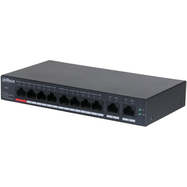 Dahua 10-Port Cloud Managed Desktop Switch with 8-Port PoE CS4010-8ET-110 CS4010-8ET-110