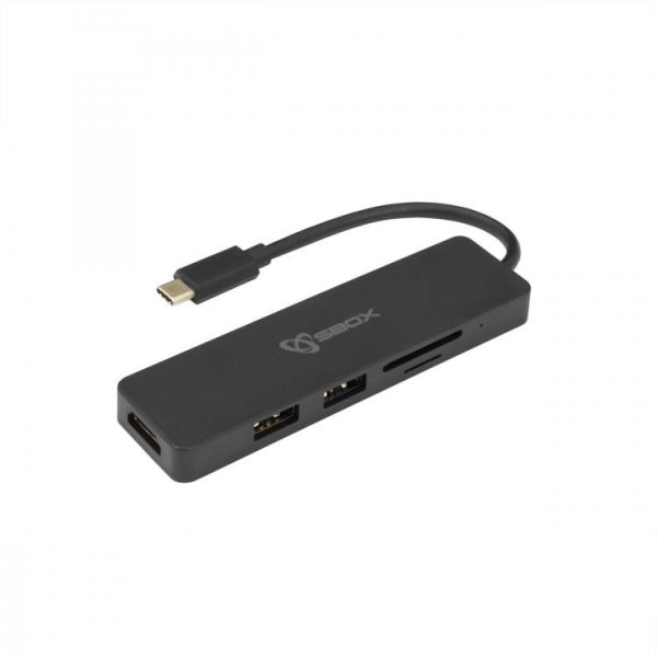 ADAPTER SBOX USB TYPE-C->HDMI/USB-3.0/SD+TF - 5u1