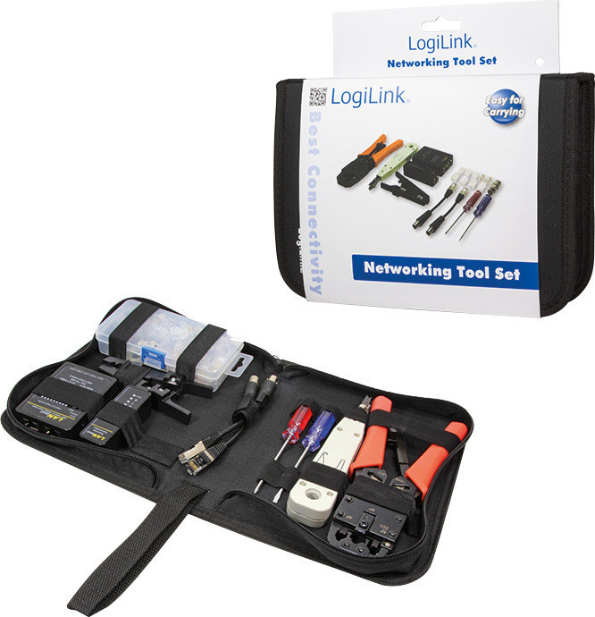 Tool network tool set with bag 6 parts PrimeLine LogiLink