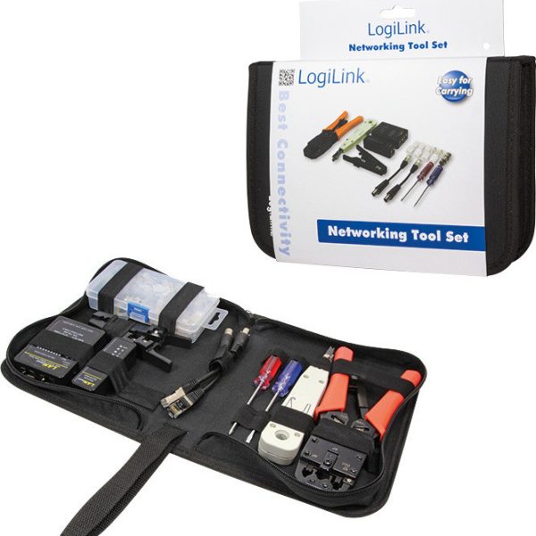 Tool network tool set with bag 6 parts PrimeLine LogiLink