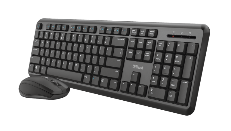 Trust Keyboard+Mouse ODY Wireless Silent Keys Spill Resistant Black