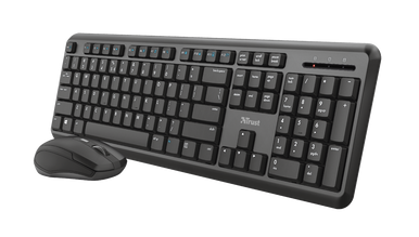 Trust Keyboard+Mouse ODY Wireless Silent Keys Spill Resistant Black