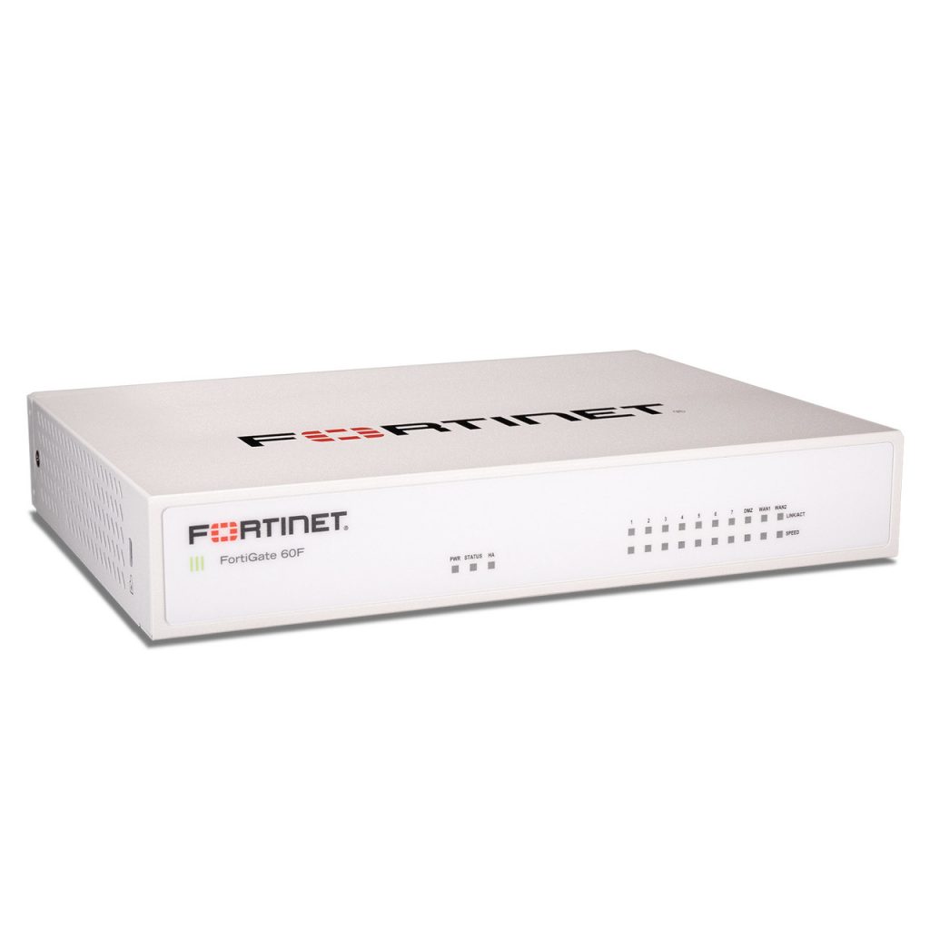 FortiGate-60F 10 x GE RJ45 ports (including 7 x Internal Ports 2 x WAN Ports 1 x DMZ Port) FG-60F