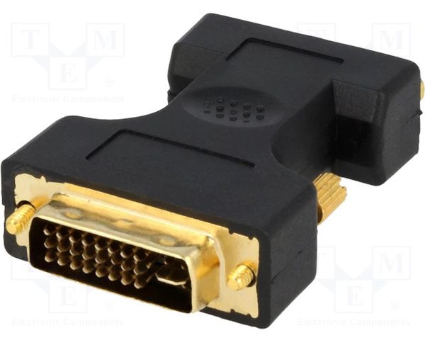 Logilink DVI adapter DVI-I/M to VGA/F 1080p black AD0001