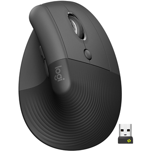 Logitech Vertical Lift Mouse Office right RF Wireless + Bluetooth Optical 4000 DPI 910-006473