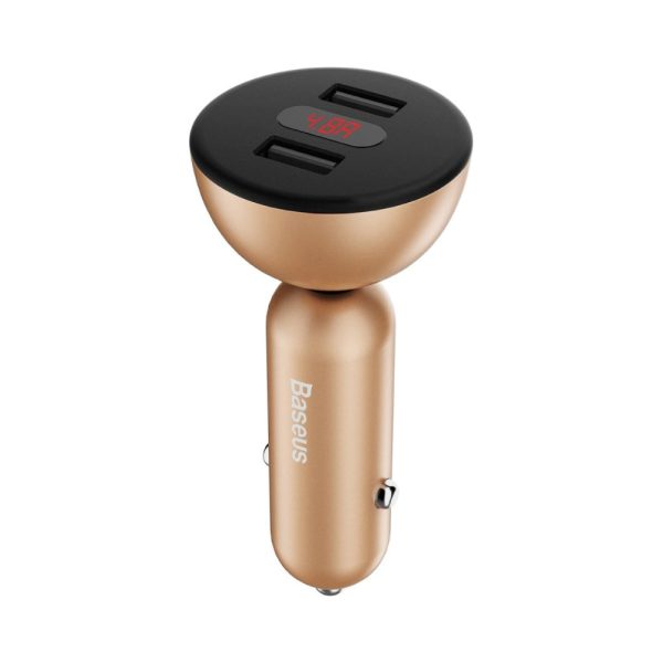 Baseus 360° Rotation Car Charger - Gold