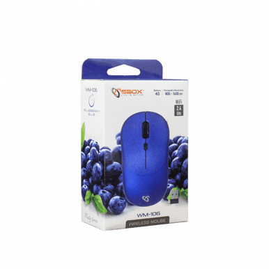 MOUSE SBOX WM-106 Blueberry BLUE / Wireless