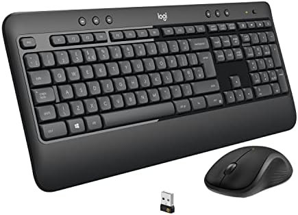 Logitech Advanced Wireless MK540 Keyboard Mouse USB QWERTY US International Black 920-008685