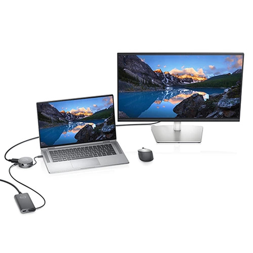 Dell DA310 Mobile Adapter Docking station 470-AEUP 2xUSB3.1/HDMI/VGA/DisplayPort/USB-C/Ethernet passive Grey