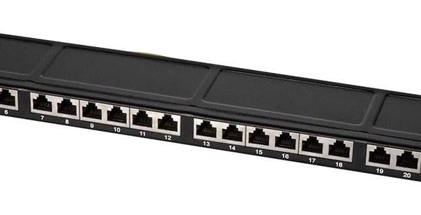 Logilink Patch Panel Cat.6 24 ports shielded only 0.5U 19 inch rack mount Black
