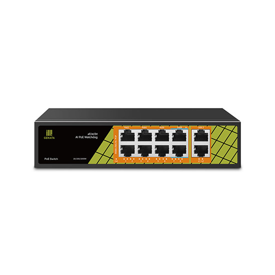 Genata Switch 8GE(PoE)+2GE(UP-LINK) 2*1000Mbps Uplink GNTP1210G7