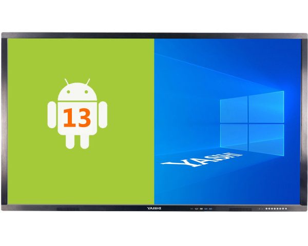 YASHI INTERACTIVE LCD Display multitouch 86" 4K resolution 3840x2160p 4K 4GB RAM 32GB Storage Android 13 Google Classroom ready LY8610