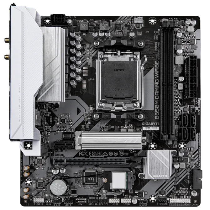 Gigabyte GA-B650M Gaming WIFI6E (AM5) 2 x DDR5 DIMM up to 128 GB