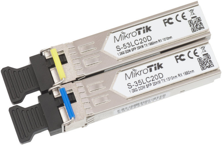 Mikrotik Two SFP (1.25G) module kit 20Km single mode S-53LC20D