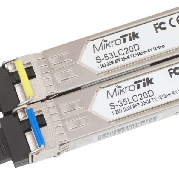 Mikrotik Two SFP (1.25G) module kit 20Km single mode S-53LC20D