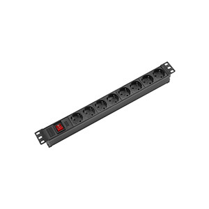 Leksus PDU Schuko Socket 8 Way EU Plug Power Distribution LKS-08EU-SUS