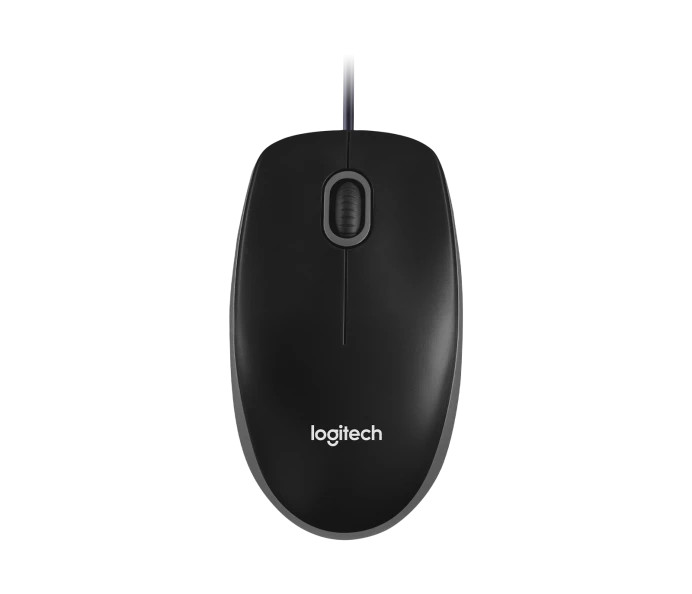 Logitech Mouse Wired B100 optical USB black 910-003357