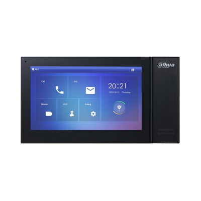 Dahua Digital VTH 7" TFT Capacitive touch screen 1024 x 600 IPC surveillance Alarm integration High performance & Cost-effective Embedded 8GB SD card Support standard PoE VTH2421FB(W)-P
