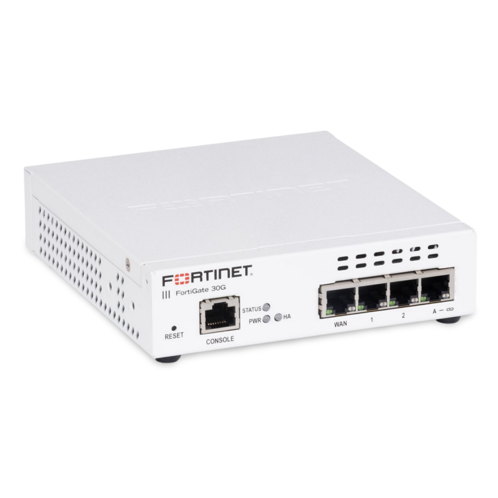 FortiGate-30G 4 x GE RJ45 ports (including 3 x Internal Ports 1 x WAN Ports) FG-30G