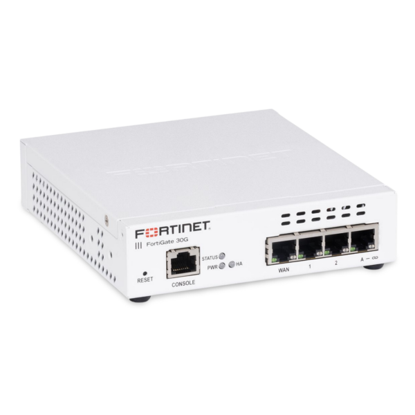 FortiGate-30G 4 x GE RJ45 ports (including 3 x Internal Ports 1 x WAN Ports) FG-30G