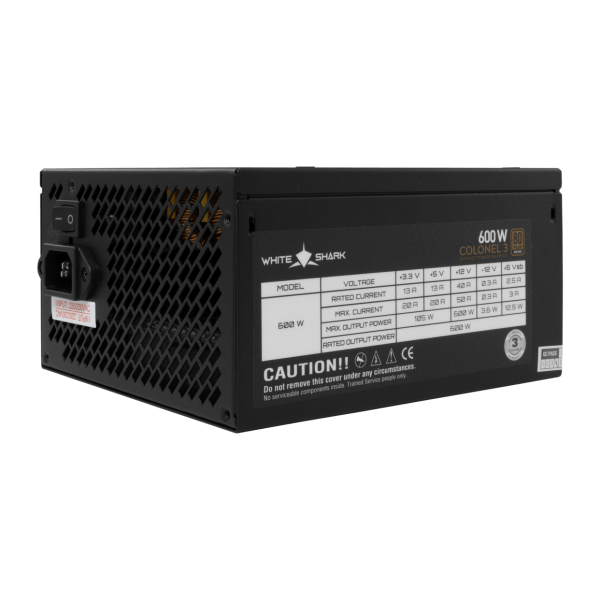 White Shark GPSU-B600S COLONEL-3 600W 80+ BRONZE Full Modular