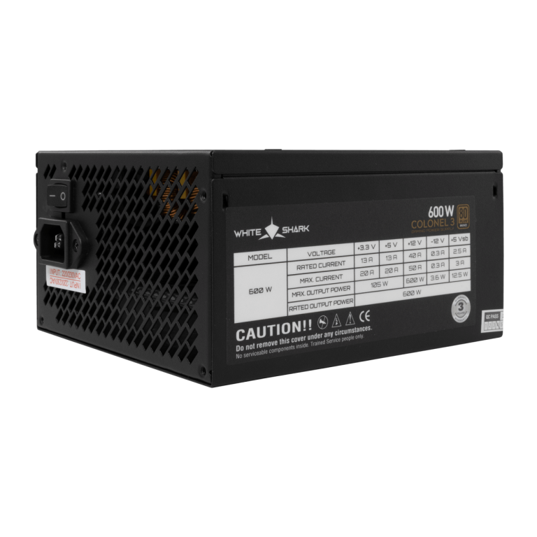 White Shark GPSU-B600S COLONEL-3 600W 80+ BRONZE Full Modular