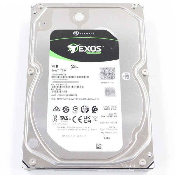 Seagate Exos 4TB HDD 7200 RPM 256MB EntST4000NM000B