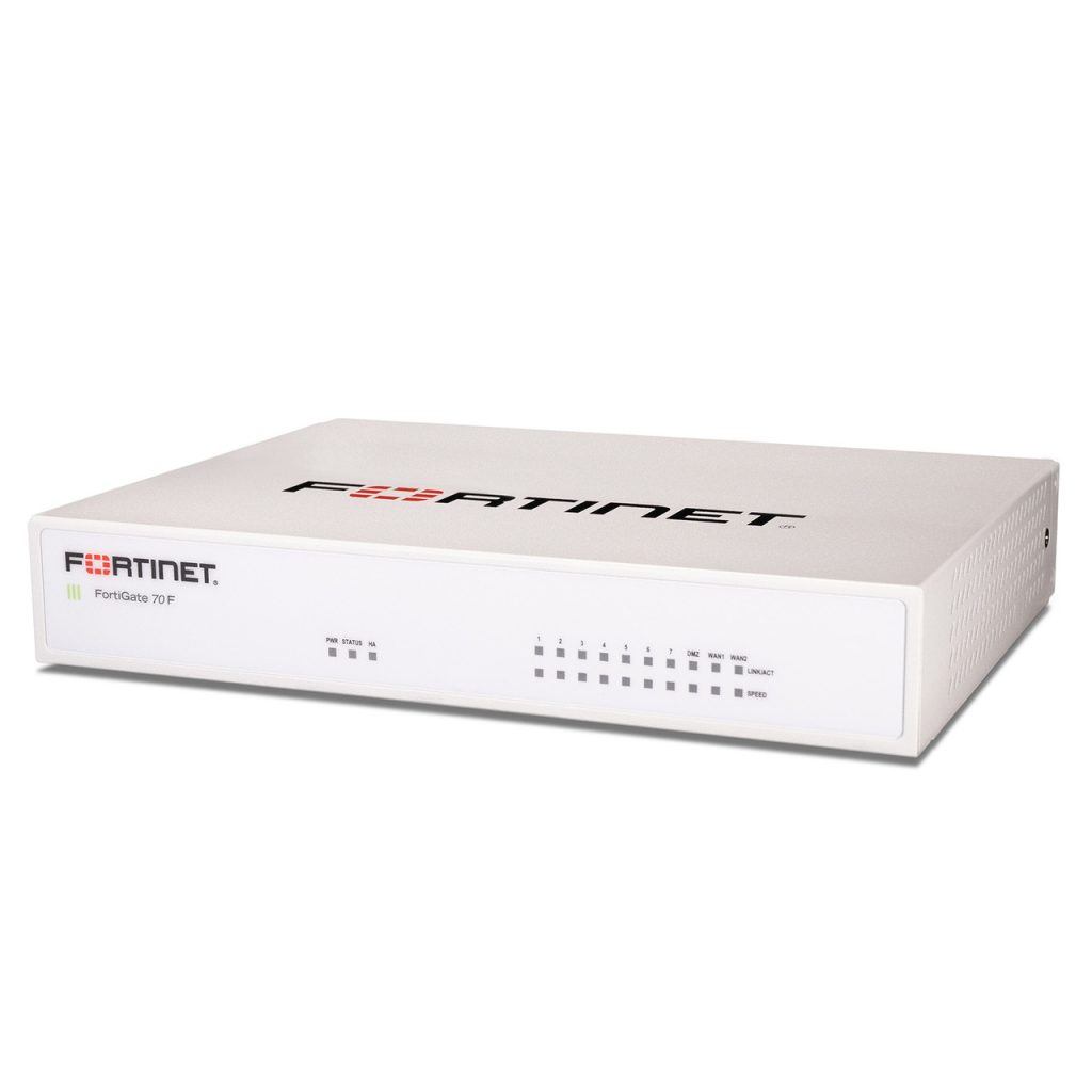 FortiGate-70F 10 x GE RJ45 ports (including 7 x Internal Ports 2 x WAN Ports 1 x DMZ) Port FG-70F