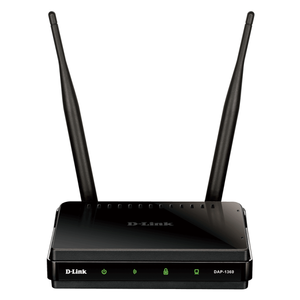 D-LINK WIRELESS N REPEATER. 300MBPS. 2 X EXTERNAL ANTENNAS. EXTERNAL POWER SUPPLY. INDOOR DAP-1360/E