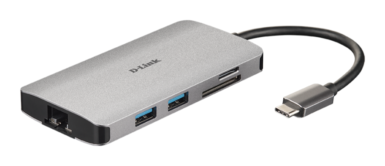 D-link Docking station 8-in-1 USB-C Hub with HDMI/Ethernet/Card Reader/Power Delivery DUB-M810