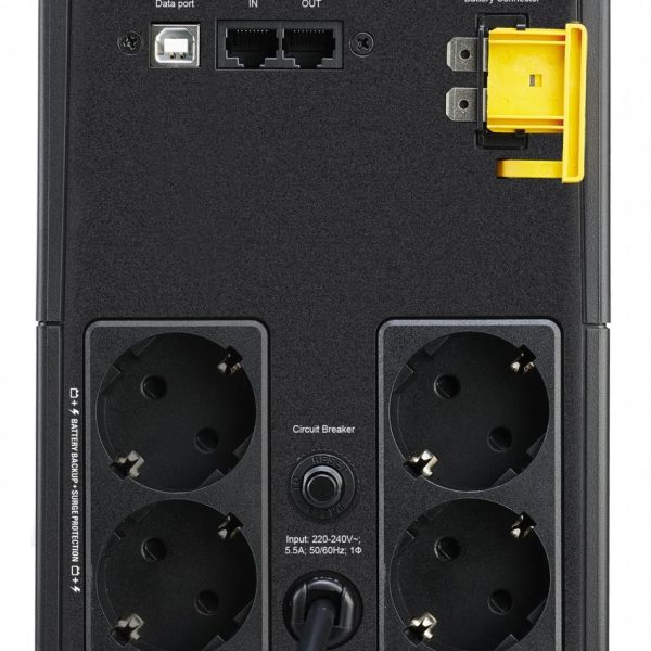 APC Back-UPS 1200VA/650W 230V AVR Line interactive 4 X Schuko Sockets Battery Backup Schuko Input Connections BX1200MI-GR
