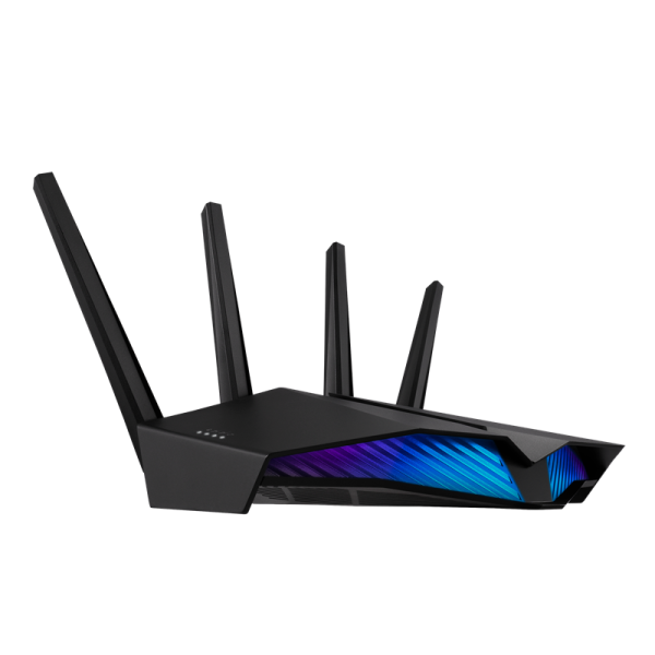 Asus AX5400 Dual Band WiFi 6 Gaming Router 5400Mbps Game Mode AURA RGB Internet Security Mesh WiFi Gigabit Port VPN 90IG07W0-MO3B10